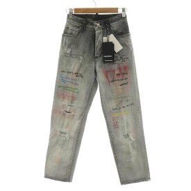 【中古】未使用品 ディースクエアード DSQUARED2 Boston デニムパンツ ジーンズ ジーパン ダメージ加工 34 XS グレー /AN25 ■GY29 レディース 【ベクトル 古着】 240118