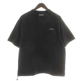 【中古】ジャーナルスタンダード レリューム JOURNAL STANDARD relume THOUSAND MILE 別注 Tシャツ カットソー 半袖 クルーネック ストレッチ M 黒 ブラック 22051464015010 /NW16 メンズ 【ベクトル 古着】 240201