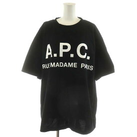 【中古】アーペーセー A.P.C. エディフィス別注 Tシャツ カットソー 半袖 ロゴ L 黒 ブラック /AN8 レディース 【ベクトル 古着】 240129