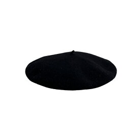 【中古】アニエスベー agnes b. ハート刺繍 ウール ベレー帽 帽子 TU ブラック 黒 レディース 【ベクトル 古着】 240210