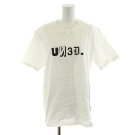 【中古】アンスリード UN3D. × タンタン TANGTANG 2023 グラフィックロゴ Tシャツ カットソー 半袖 コットン M 白 ホワイト /AN39 レディース 【ベクトル 古着】 240219