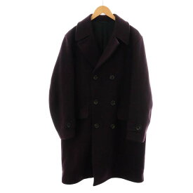 【中古】ワコマリア WACKO MARIA Lanificio Luigi Zanieri CHESTERFIELD COAT チェスターコート ロング丈 ウール カシミヤ混 アウター S ボルドー /AN4 メンズ 【ベクトル 古着】 240301