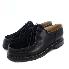 【中古】パラブーツ Paraboot michael lapin チロリアンシューズ モカシン ファー レザー 3.5 23cm 黒 ブラック /KH レディース 【ベクトル 古着】 240309