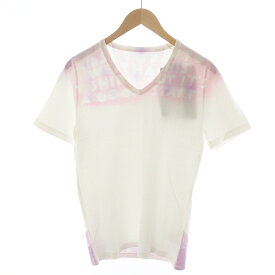 【中古】メゾンマルジェラ Maison Margiela Tシャツ カットソー 半袖 コットン S ピンク 白 ホワイト S30GJ0007 /AN33 ■GY33 メンズ 【ベクトル 古着】 240312