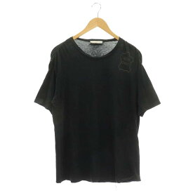 【中古】ミハラヤスヒロ MIHARA YASUHIRO Tシャツ カットソー 半袖 プリント コットン混 黒 ブラック /NR メンズ 【ベクトル 古着】 240406