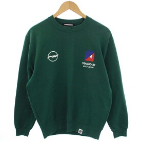 【中古】タングラム TANGRAM GOLF TEAM LOGO SWEAT CREW スウェット トレーナー プルオーバー 長袖 クルーネック S 緑 グリーン TGA-MT11 /BM メンズ 【ベクトル 古着】 240404