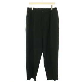 【中古】ヨウジヤマモトプールオム YOHJI YAMAMOTO POUR HOMME 98AW ウールギャバジンテーパードパンツ スラックス ジップフライ ヴィンテージ ウール L 黒 ブラック /YT メンズ 【ベクトル 古着】 240409