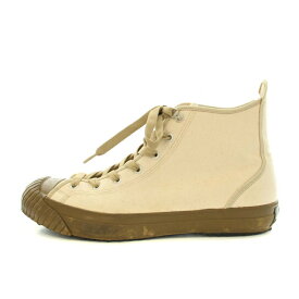 【中古】ナイジェルケーボン NIGEL CABOURN アーミートレーナーハイトップ ARMY TRAINERS HIGH TOP スニーカー シューズ ハイカット キャンバス ラバー 9.5 28.0cm ベージュ カーキ /YT ●D メンズ 【ベクトル 古着】 240510