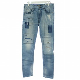 【中古】ベイフロー BAYFLOW DENIM TAPERED デニム ジーンズ ジーパン ダメージ加工 ウォッシュ加工 リペア加工 W-29 S 水色 /FQ メンズ 【ベクトル 古着】 240513