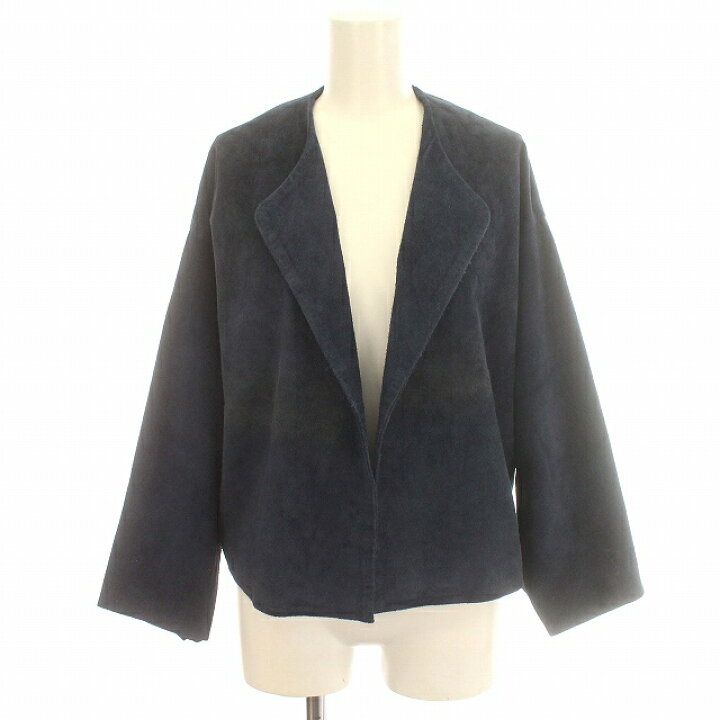 楽天市場】【中古】シシ sisii スウェード ノーカラージャケット 牛革 