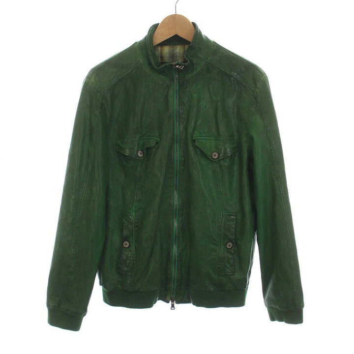 楽天市場】【中古】エトロ ETRO レザージャケット 羊革 革ジャン 