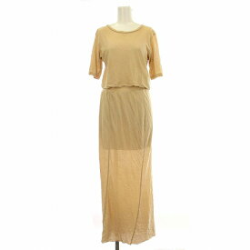 【中古】プラージュ Plage 24SS Cropped Tシャツ C/L Sheer Jersey セットアップ 半袖 ロング スカート F ベージュ /☆G レディース 【ベクトル 古着】 250227