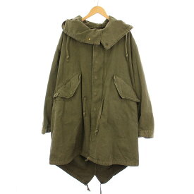 【中古】ヘリル HERILL Duck 1951 PARKA ダック1951パーカー モッズコート アウター ロング丈 フード 2 カーキ 22-020-HL-8000-3 /BB メンズ 【ベクトル 古着】 250517