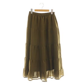【中古】ケイコキシ KEIKO KISHI by nosh スカート ロング フレア イージー F カーキ /NR レディース 【ベクトル 古着】 250927