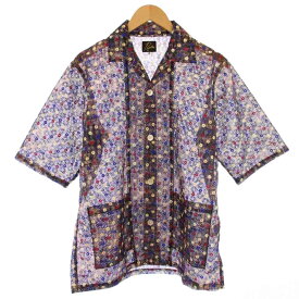 【中古】ニードルス ニードルズ Needles オープンカラーシャツ カジュアル 半袖 シアー シースルー 花柄 刺繍 M マルチカラー /BB メンズ 【ベクトル 古着】 251011