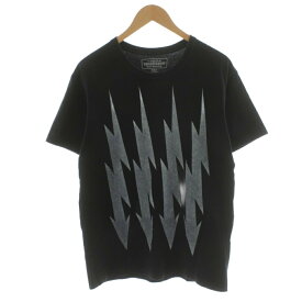 【中古】ネイバーフッド NEIGHBORHOOD Tシャツ カットソー 半袖 ロゴ M 黒 ブラック /AN33 メンズ 【ベクトル 古着】 260108