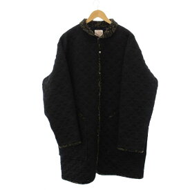 【中古】ナイスネス NICENESS 22AW BURDON パイピングコート キルティング ロング L 紺 /KH メンズ 【ベクトル 古着】 260412