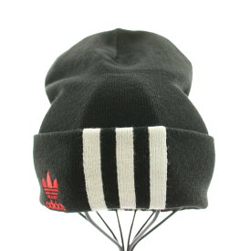【中古】アディダスオリジナルス adidas originals KORN BEANIE BLACK コーン ビーニ ニット帽 ロゴ刺繍 54-57cm 黒 ブラック JG1442 /KU メンズ 【ベクトル 古着】 260615