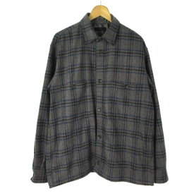 【中古】ジュンハシモト junhashimoto 21AW SV03 CPO Shirt チェックシャツ ウールシャツ グレー 4 メンズ 【ベクトル 古着】 240114