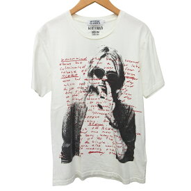 【中古】ヒステリックグラマー HYSTERIC GLAMOUR Kurt Cobain カートコバーン プリント Tシャツ カットソー 0211CT10 半袖 白 ホワイト S 1019 STK メンズ 【ベクトル 古着】 231020