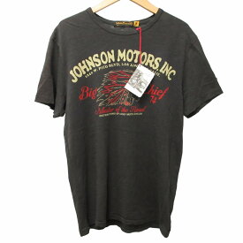 【中古】未使用品 ジョンソンモータース Johnson Motors タグ付 USA製 Big Chief ビックチーフ Tシャツ カットソー 半袖 両面プリント 黒 ブラック S 1109 IBO44 メンズ 【ベクトル 古着】 231110