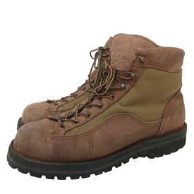 【中古】ダナー DANNER 33000X 90s 初期 ヴィンテージ Danner LIGHT レザーブーツ シューズ ヌバック 黒巻きタグ USA製 茶 ブラウン US8 EE 約26相当 1104 STK メンズ 【ベクトル 古着】 231109