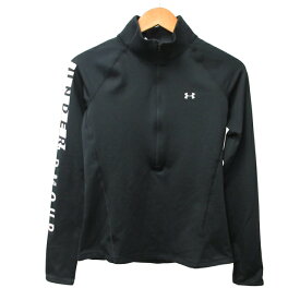 【中古】アンダーアーマー UNDER ARMOUR 18AW コールドギアアーマー グラフィック スポーツウェア カットソー ハーフジップ 1318024 黒 ブラック S-M 1105 レディース 【ベクトル 古着】 231105