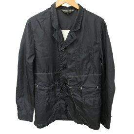 【中古】コムデギャルソンオムプリュス COMME des GARCONS HOMME PLUS 04SS Simple&Utility期 アーカイブ ナイロンシャツ ジャケット 白ステッチ PM-J034 黒 ブラック S 1113 メンズ 【ベクトル 古着】 231116