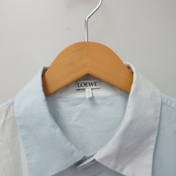 楽天市場】【中古】ロエベ LOEWE 23年製 ショートスリーブ シャツ LOEWE ストライプショートスリーブシャツ
