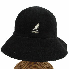 【中古】カンゴール KANGOL バミューダ バケットハット 帽子 ロゴ刺? K3050ST 黒 ブラック XLサイズ 0514 メンズ 【ベクトル 古着】 240515