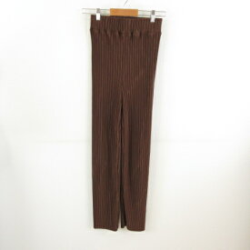 【中古】未使用品 フェピュール feepur プリーツパンツ ロング ブラウン 茶 M *T298 レディース 【ベクトル 古着】 240206