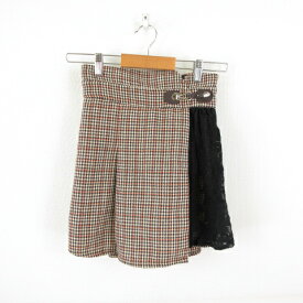 【中古】セシルマクビー CECIL McBEE キュロットスカート レース 茶 M *T107 レディース 【ベクトル 古着】 241023