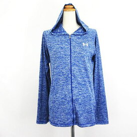 【中古】アンダーアーマー UNDER ARMOUR パーカー ジャケット 長袖 ジップアップ ロゴ LD コバルト スポーツウェア ※EKM レディース 【ベクトル 古着】 231123