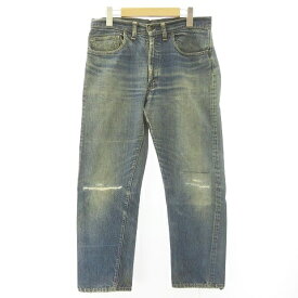 【中古】リーバイス Levi's 505 60's 70's デニム 刻印4 ビッグE テーパード インディゴ 実寸W32/L28 STK メンズ 【ベクトル 古着】 231022