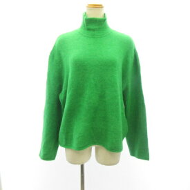 【中古】ザラ ZARA ハイネック ニット セーター ウール混 アルパカ混 長袖 緑 グリーン S ■GY31 レディース 【ベクトル 古着】 240217