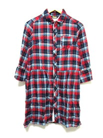 【中古】ビームスボーイ BEAMS BOY ワンピース シャツ 膝丈 チェック柄 7部袖 赤 F レディース 【ベクトル 古着】 190804 ベクトルプレミアム店