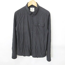 【中古】スノーピーク snowpeak アウトドア ジャケット Flexible Insulated shirt キルト 中綿 黒 ブラック L メンズ 【ベクトル 古着】 240123