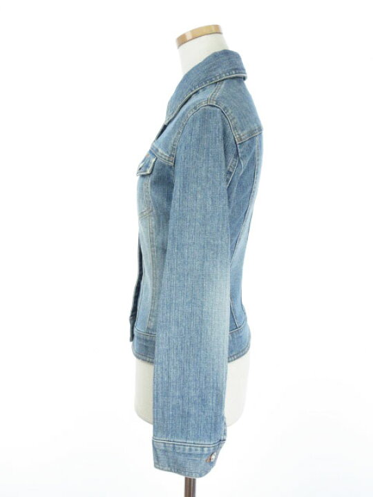【中古】ビッキー VICKY JEANS COUTURE ジャケット デニム Gジャン USED加工 1 青 ブルー /hk レディース 【ベクトル 古着】 181029 ブランド古着ベクトルプレミアム店 | ブランド古着ベクトルプレミアム店