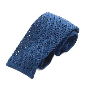【中古】タイ ユア タイ TIE YOUR TIE ニットタイ ネクタイ シルク 絹 青 ブルー /AN32 メンズ 【ベクトル 古着】 251208