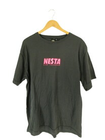 【中古】ネスタブランド NESTA BRAND Tシャツ 半袖 プリント クルーネック ロゴ 黒 XXL QQQ 【ベクトル 古着】 240312