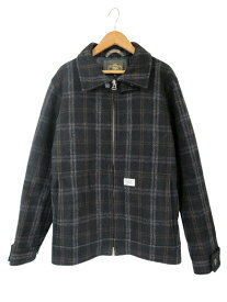 【中古】ダブルタップス WTAPS ジャケット 前開き ジップ 長袖 チェック サイズM 黒系 QQQ ☆AA★ メンズ 【ベクトル 古着】 260130