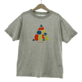 【中古】モンベル Montbell Tシャツ 半袖 WIC.T Kid's おやま 1114423 ロゴプリント 速乾 グレー マルチカラー 150 キッズ 【ベクトル 古着】 240113