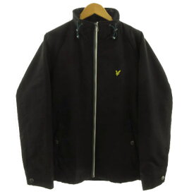 【中古】未使用品 ライル&スコット LYLE&SCOTT ジャケット 2450-3061 スタンドカラー ロゴワッペン ジップアップ 中綿入り ブラック 黒 グリーン系 青緑 ホワイト 白 M メンズ 【ベクトル 古着】 240426