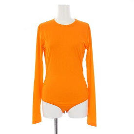 【中古】未使用品 エムエムシックス メゾンマルジェラ MM6 Maison Margiela Stretch Jersey Bodysuit ボディースーツ カットソー 長袖 S オレンジ S52NA0044 /KH ■GY33 レディース 【ベクトル 古着】 240304