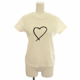 【中古】アニエスベー agnes b. Tシャツ 半袖 ハート カットソー T1 S相当 白 ホワイト /☆G レディース 【ベクトル 古着】 240522