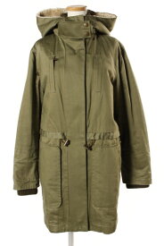 【中古】 トラディショナルウェザーウェア Traditional Weatherwear モッズコート 中綿 ミリタリー ジップアップ 34 緑 グリーン /mm0423 レディース 【ベクトル 古着】 190502