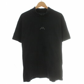 【中古】アコールドウォール A-COLD-WALL Tシャツ 半袖 ロゴ モックネック L 黒 ブラック /AQ ■GY30 メンズ 【ベクトル 古着】 240111