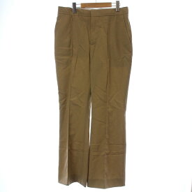 【中古】マルニ MARNI WOOL TROUSERS ウール トラウザーズ スラックス フレアパンツ センタープレス 42 L ベージュ PAMA0017A0 /AQ ■GY19 レディース 【ベクトル 古着】 240401