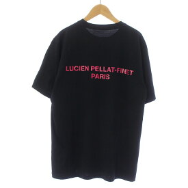 【中古】ルシアンペラフィネ LUCIEN PELLAT-FINET Tシャツ カットソー 半袖 ロゴ プリント スカル ドクロ M 黒 ブラック /KW ■GY30 メンズ 【ベクトル 古着】 240325