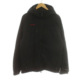 【中古】マムート MAMMUT FLEXLIGHT Insulation Hoody Men フレックスライト インシュレーション フーディ 中綿ジャケット マウンテンパーカー ロゴ刺繍 ジップアップ アウトドア ナイロン XL 黒 ブラック 1010-22960 /IR ■GY22 メンズ 【ベクトル 古着】 240509